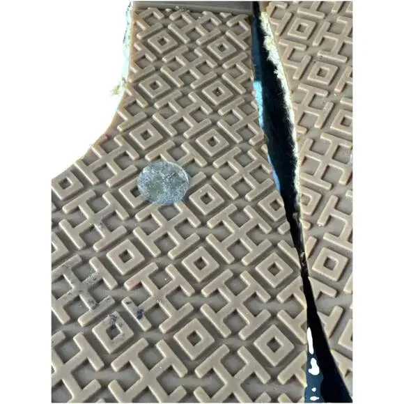 Tory Burch Kristen Espadrille Platform Womens  Black Suede  Wedge Sandals 8 1/2 - Picture 7 of 7